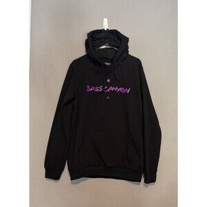 Excision Bass Canyon Hoodie Sweater Medium Black Mens Unisex Words On The Back